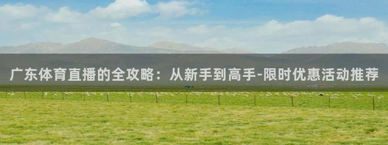 新球：广东体育直播的全攻略：从新手到高手-限时优惠活动推荐